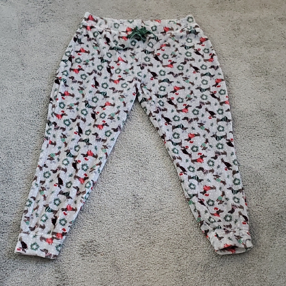Cynthis Rowley Sleepwear weiner Dog Festive Patterned Sleep Pants Xl